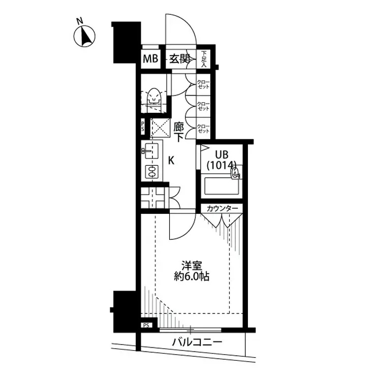 プレール・ドゥーク練馬NORTH CITY LA 7階階 間取り