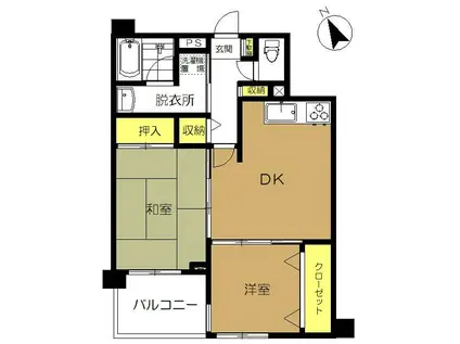 ライオンズガーデン大泉学園第2(2DK/2階)の間取り写真