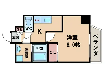 レオンヴァリエ天王寺北(1K/3階)の間取り写真