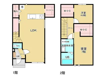 GOOD HILLS金泉寺II(2LDK/1階)の間取り写真