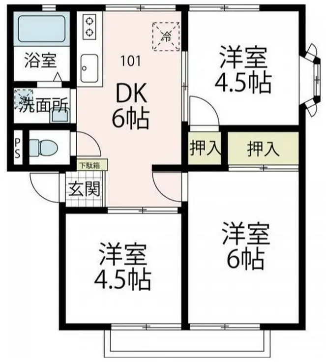 サンシティ小林 1階階 間取り