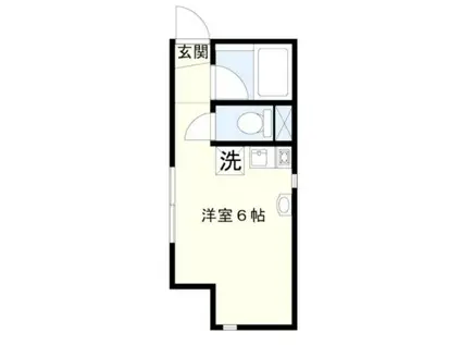 チャルテ西品川(ワンルーム/1階)の間取り写真