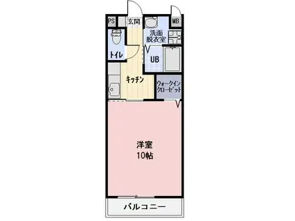 アメニティヒルズ(1K/1階)の間取り写真