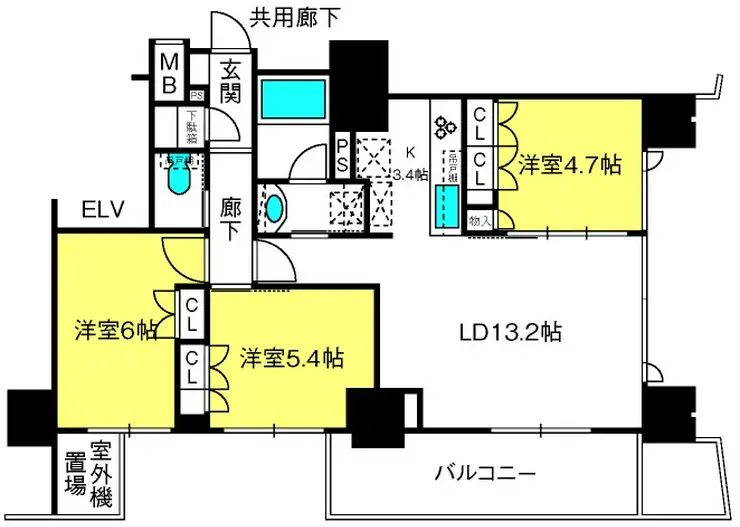 オープンレジデンシア大宮フロント 10階階 間取り