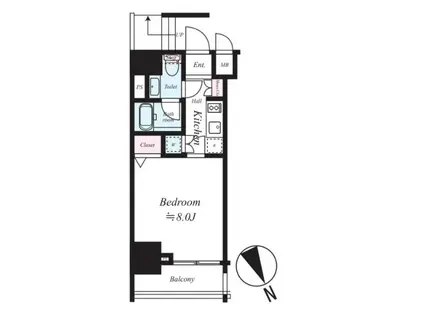 コンシェリア新宿 HILLSIDE SQUARE(1K/3階)の間取り写真