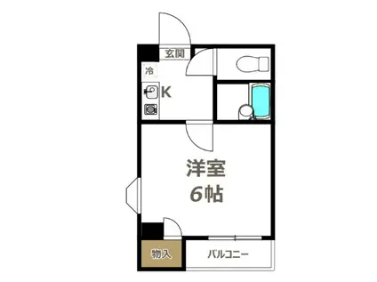 グローハイツ松崎町(1K/4階)の間取り写真