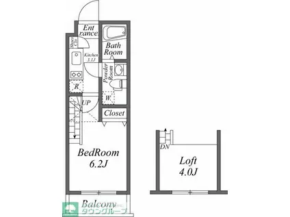 ユーレジデンス西大井(1K/4階)の間取り写真