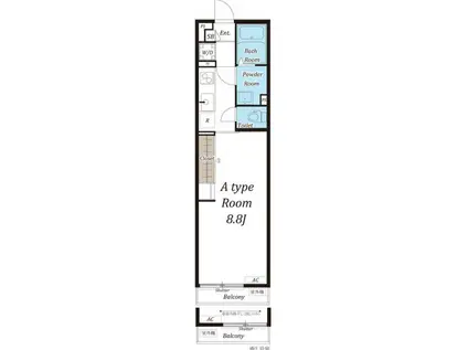 リブリ・AMALFI(1K/1階)の間取り写真