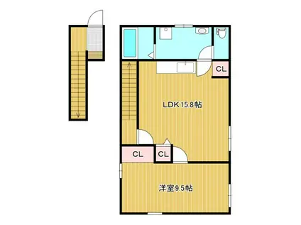 オレンジハイツIII(1LDK/2階)の間取り写真