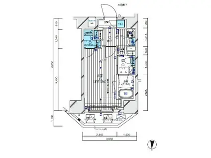 メインステージ三ノ輪イースト(1K/9階)の間取り写真