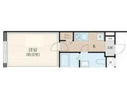 ラシクラス西大井(1K/B1階)の間取り写真