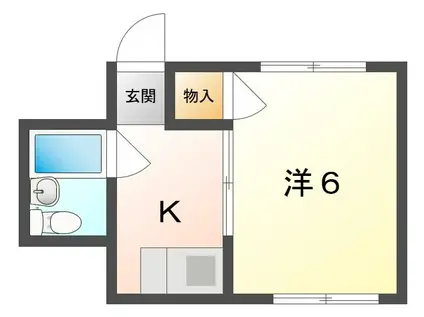 IBCマンション(1K/3階)の間取り写真