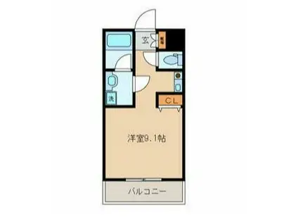 ソレイユ奥沢(ワンルーム/2階)の間取り写真