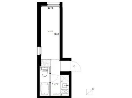 SU14120(1K/4階)の間取り写真