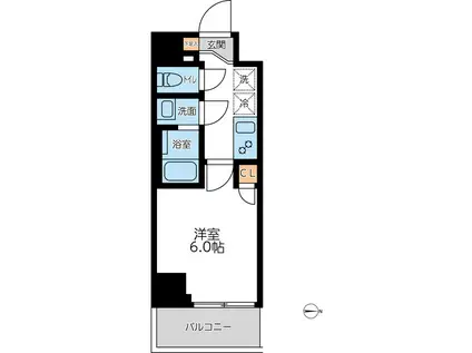 オーキッドレジデンス西川口(1K/4階)の間取り写真