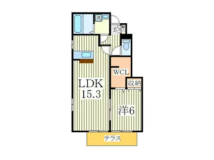 ノールメゾン II(1LDK/1階)の間取り写真