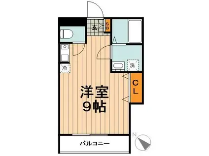 ドリームパレス(ワンルーム/3階)の間取り写真