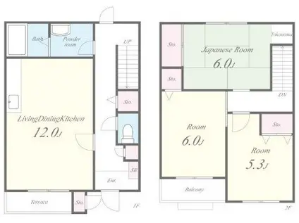 ツインコートいたくら(3LDK/1階)の間取り写真