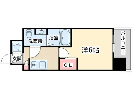 エスリード梅田グランノース(1K/7階)の間取り写真