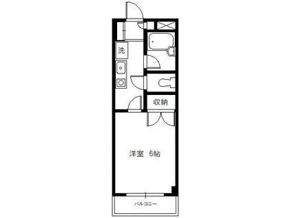 サニースポット(1K/2階)の間取り写真