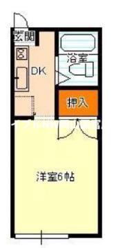 ローズコーポ(1K/2階)の間取り写真