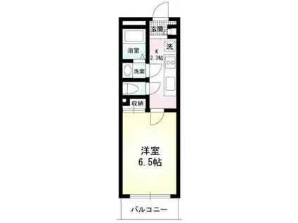 アウリオン(1K/2階)の間取り写真