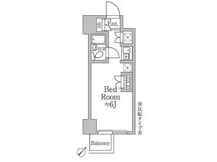 ドルチェ日暮里(ワンルーム/5階)の間取り写真