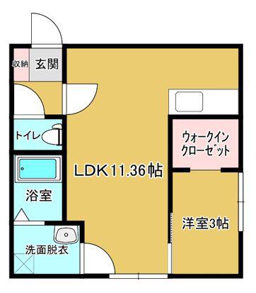 ベル シエル(1LDK/2階)の間取り写真