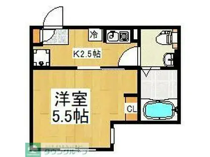 アリア宮崎台(1K/1階)の間取り写真