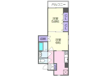 ルナピエーナ(1LDK/1階)の間取り写真