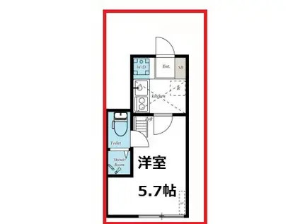 リッツコート立花(1K/1階)の間取り写真
