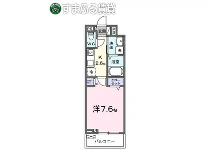 ジュン今池(1K/2階)の間取り写真