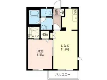 CHEZ TOI (1LDK/2階)の間取り写真