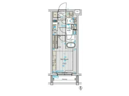 ブライズ祖師ヶ谷大蔵DUE(1K/3階)の間取り写真