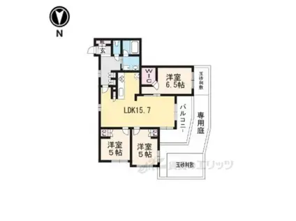 京阪鴨東線 神宮丸太町駅 徒歩12分 3階建 築10年(3LDK/1階)の間取り写真