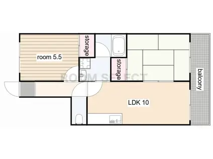 アヴニール千成(2LDK/3階)の間取り写真