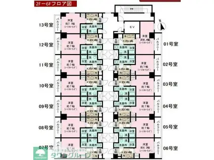 N-STAGE金沢文庫II(1K/5階)の間取り写真