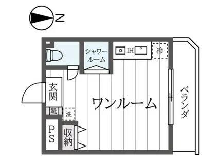 ローヤルヨコオ(ワンルーム/2階)の間取り写真