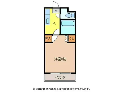 ハイツサンフラワー(1K/3階)の間取り写真