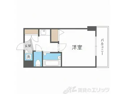 ストリーム江坂(1K/5階)の間取り写真