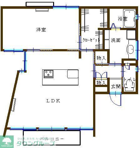 AILE エイル(1LDK/2階)の間取り写真