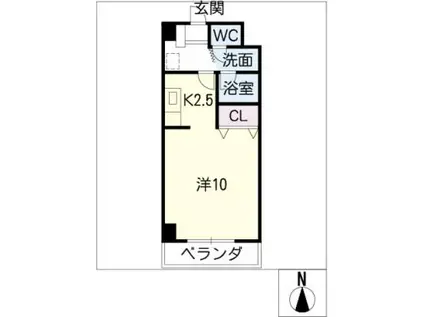 アヴェニューコート中野C棟(1K/3階)の間取り写真