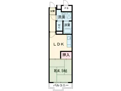 イトーピア高松(1K/10階)の間取り写真