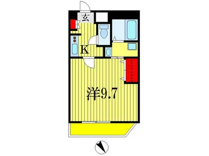 RIVAGE(1K/5階)の間取り写真