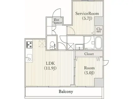 CITY PRIME 南千住(2LDK/6階)の間取り写真