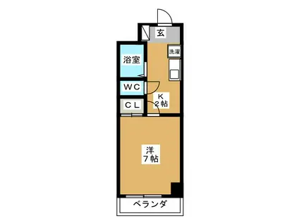 ラーマ本郷(1K/1階)の間取り写真