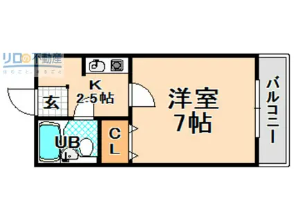 ハイツエクラン(1K/1階)の間取り写真