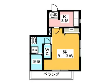 アミティエ 草なぎ(1K/3階)の間取り写真