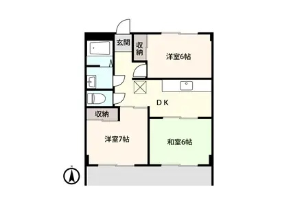 アシスト第2富山マンション(3DK/1階)の間取り写真