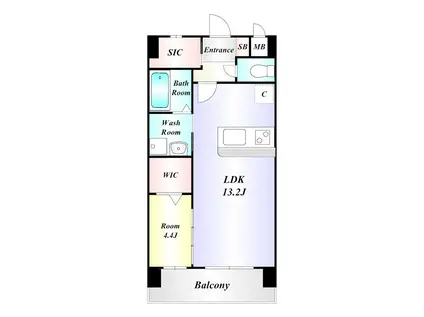 ZEGUNA(1LDK/3階)の間取り写真